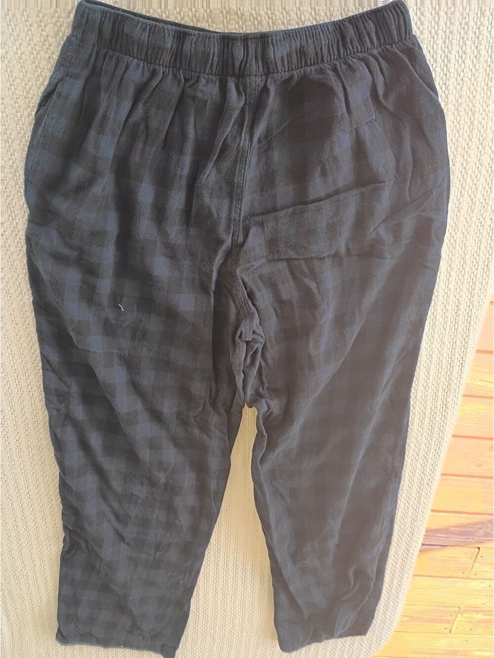 Joe Boxer Men's Medium Black Plaid Lounge Pants 100% Cotton